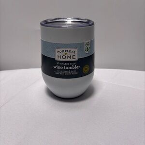 Complete Home Stainless Steel Wine Tumbler - White